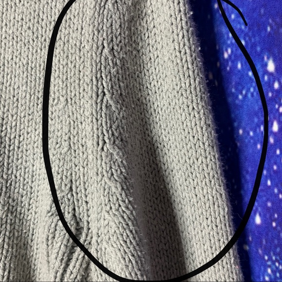 Nollie- Gray Knit Zip Sweater Long Sleeve Medium - Picture 4 of 11